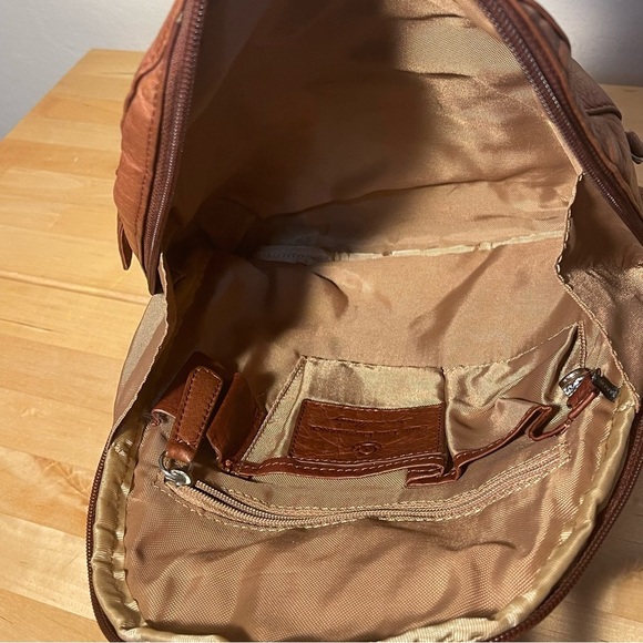 Osgoode Marley Leather Teardrop Multi Zip Backpack - Picture 9 of 11